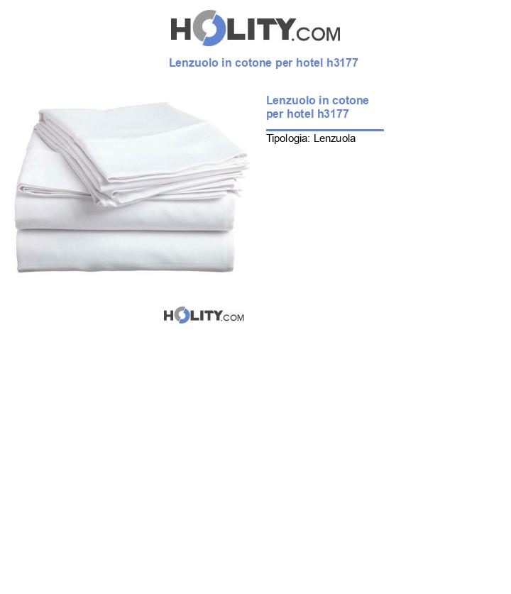 Lenzuolo in cotone per hotel h3177
