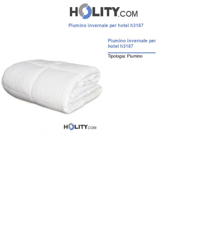 Piumino invernale per hotel h3187