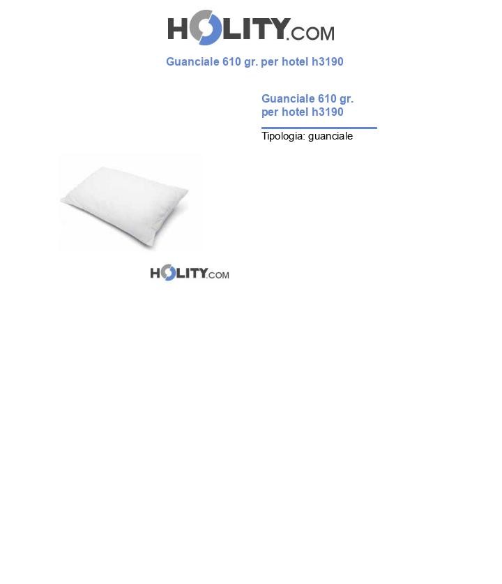 Guanciale 610 gr. per hotel h3190