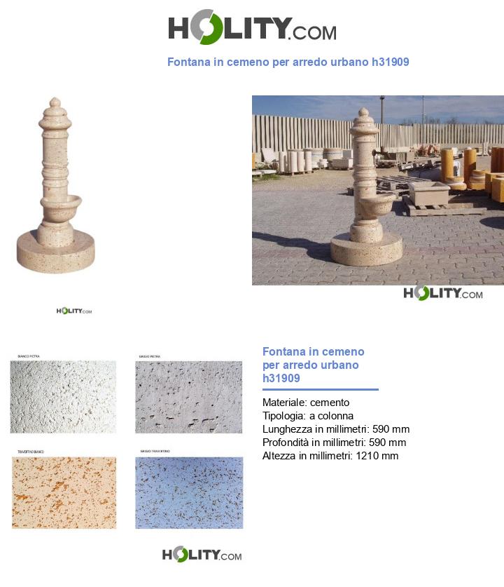 Fontana in cemeno per arredo urbano h31909