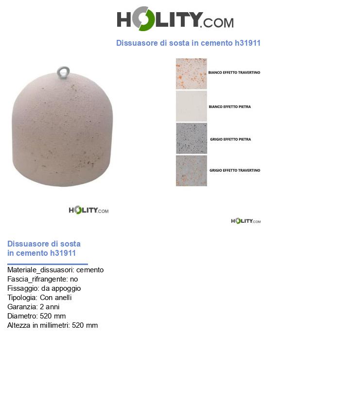 Dissuasore di sosta in cemento h31911