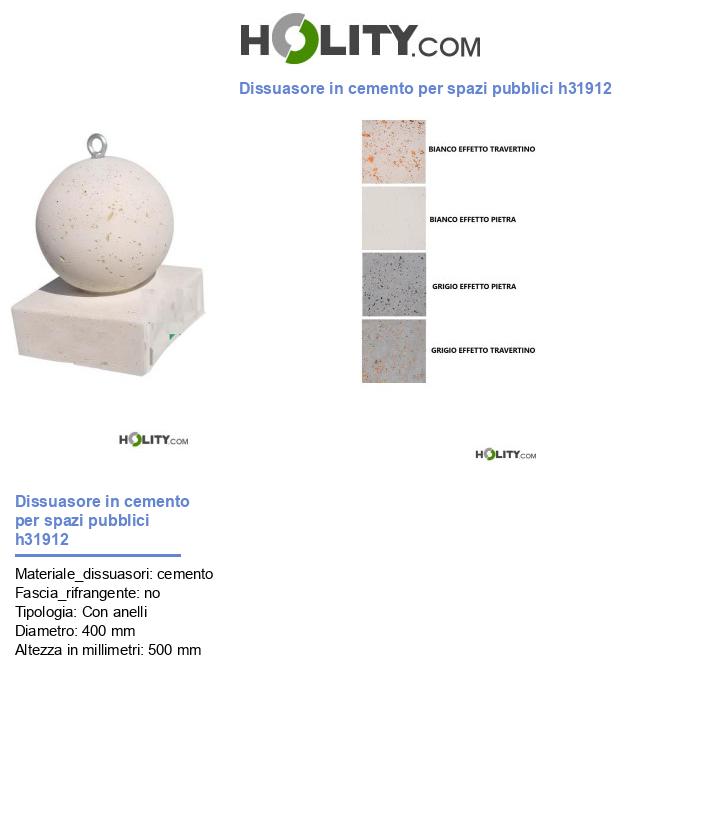 Dissuasore in cemento per spazi pubblici h31912
