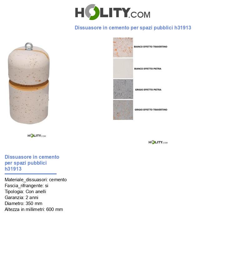 Dissuasore in cemento per spazi pubblici h31913