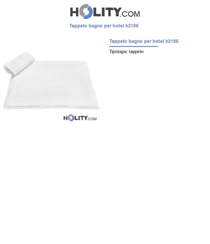 Tappeto bagno per hotel h3196