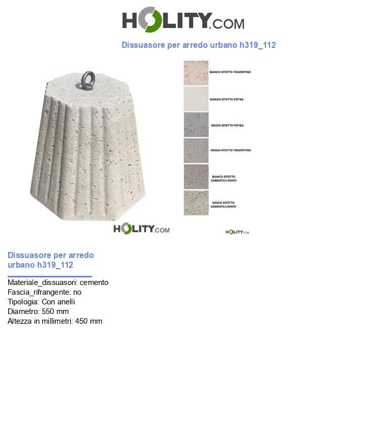 Dissuasore per arredo urbano h319_112