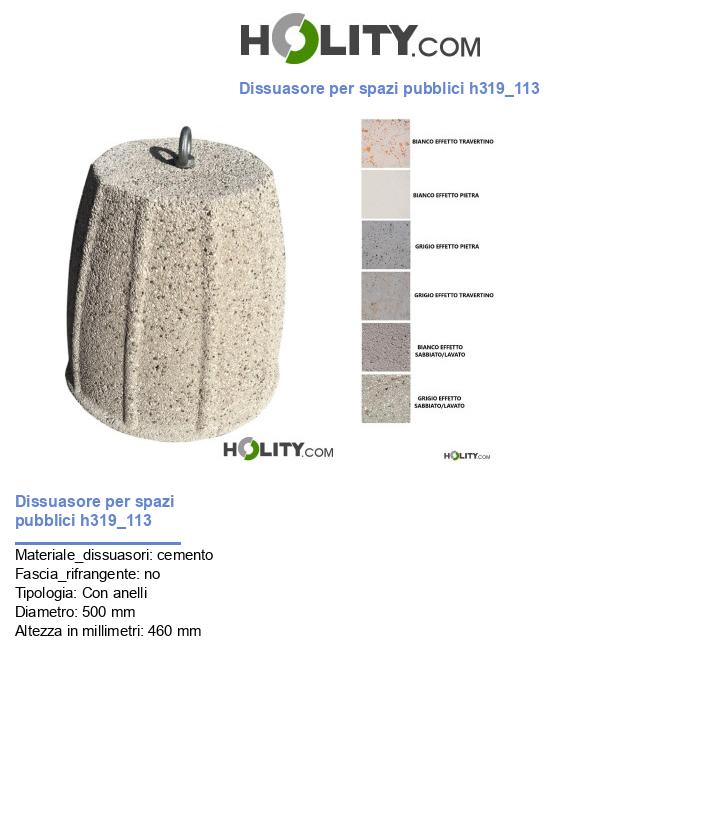 Dissuasore per spazi pubblici h319_113