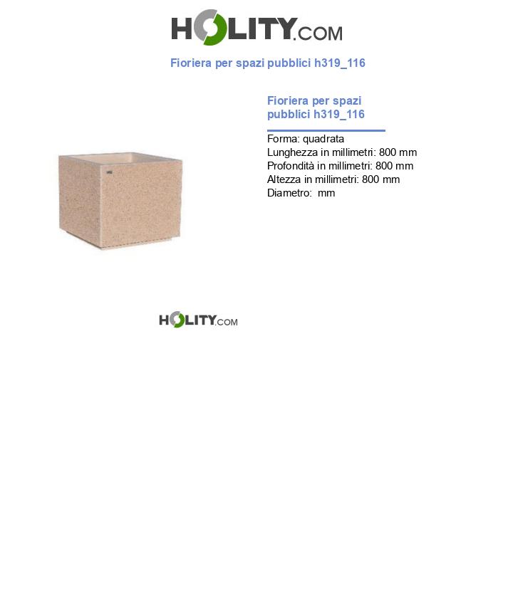 Fioriera per spazi pubblici h319_116
