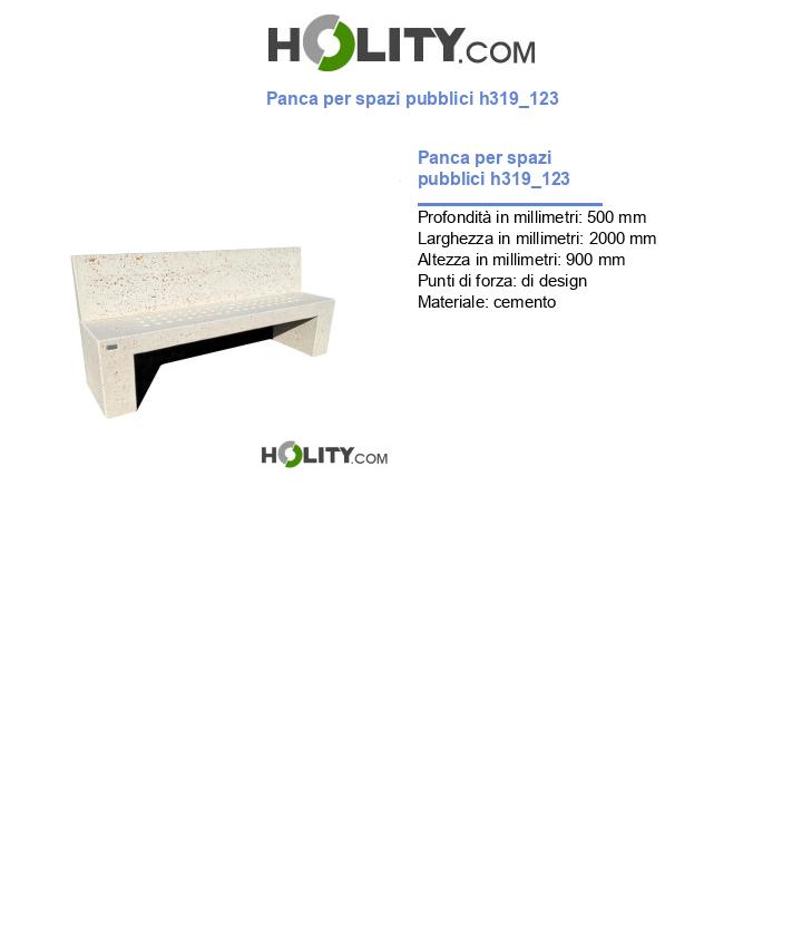 Panca per spazi pubblici h319_123