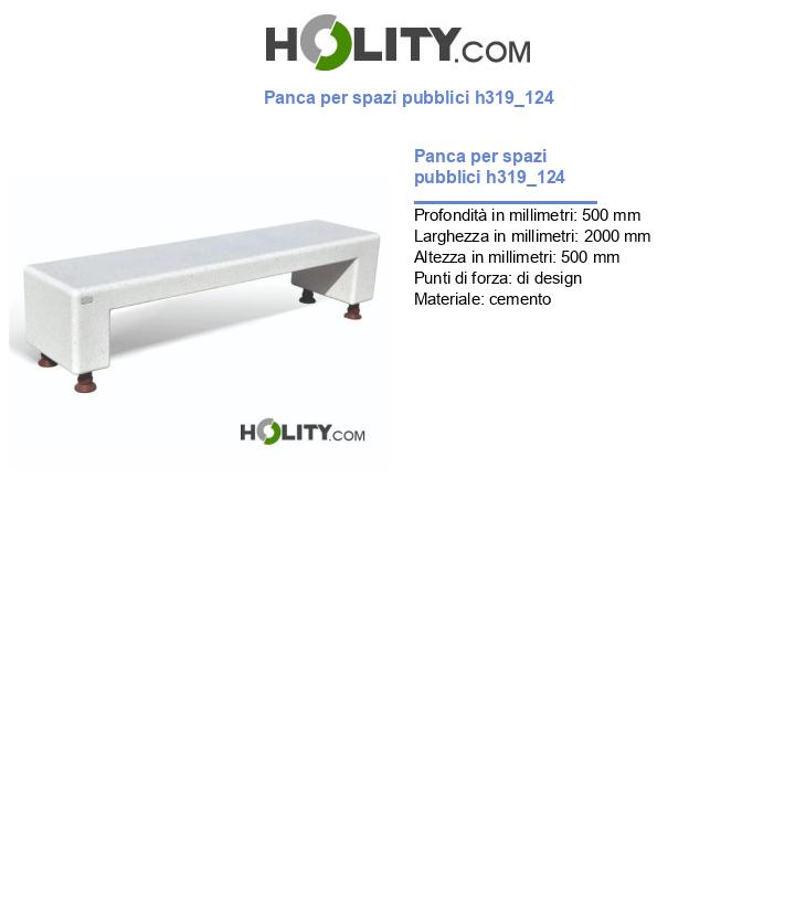 Panca per spazi pubblici h319_124