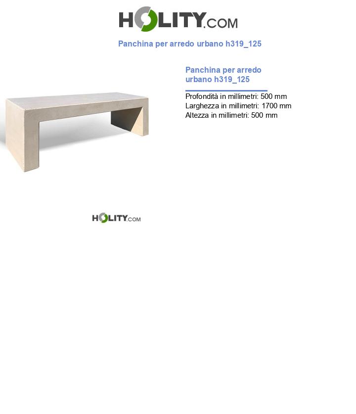 Panchina per arredo urbano h319_125