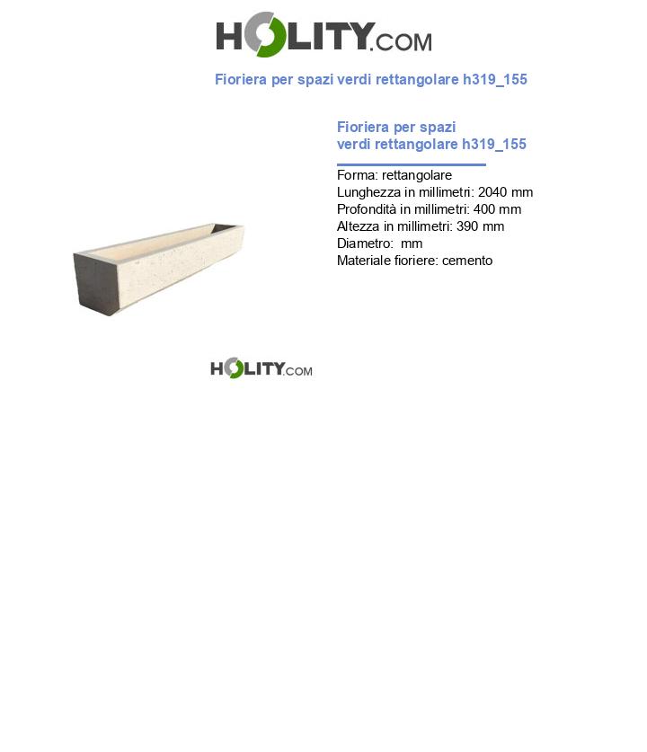 Fioriera per spazi verdi rettangolare h319_155