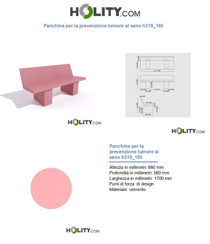 Panchina per la prevenzione tumore al seno h319_163