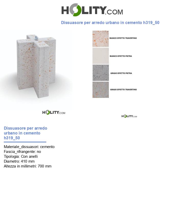 Dissuasore per arredo urbano in cemento h319_50
