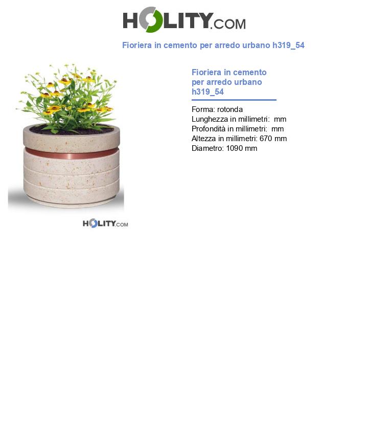 Fioriera in cemento per arredo urbano h319_54