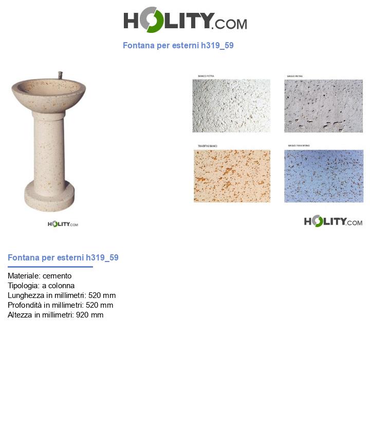 Fontana per esterni h319_59