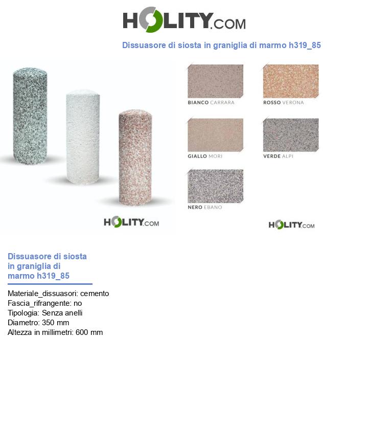 Dissuasore di siosta in graniglia di marmo h319_85