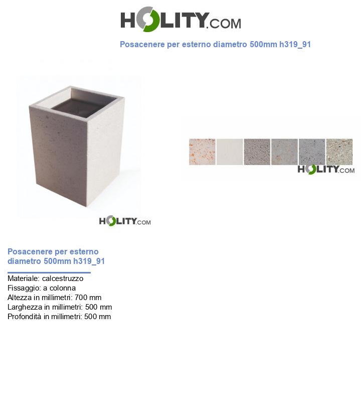 Posacenere per esterno diametro 500mm h319_91