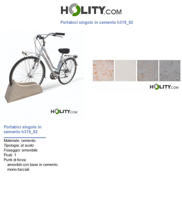 Portabici singolo in cemento h319_92
