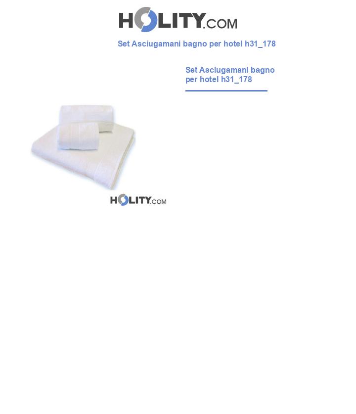 Set Asciugamani bagno per hotel h31_178