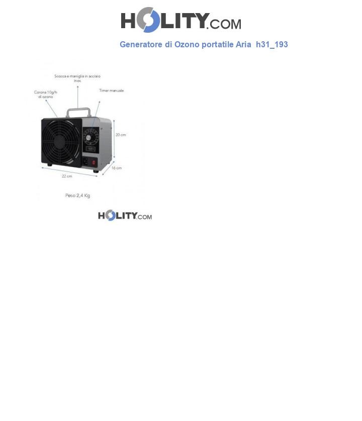 Generatore di Ozono portatile Aria  h31_193