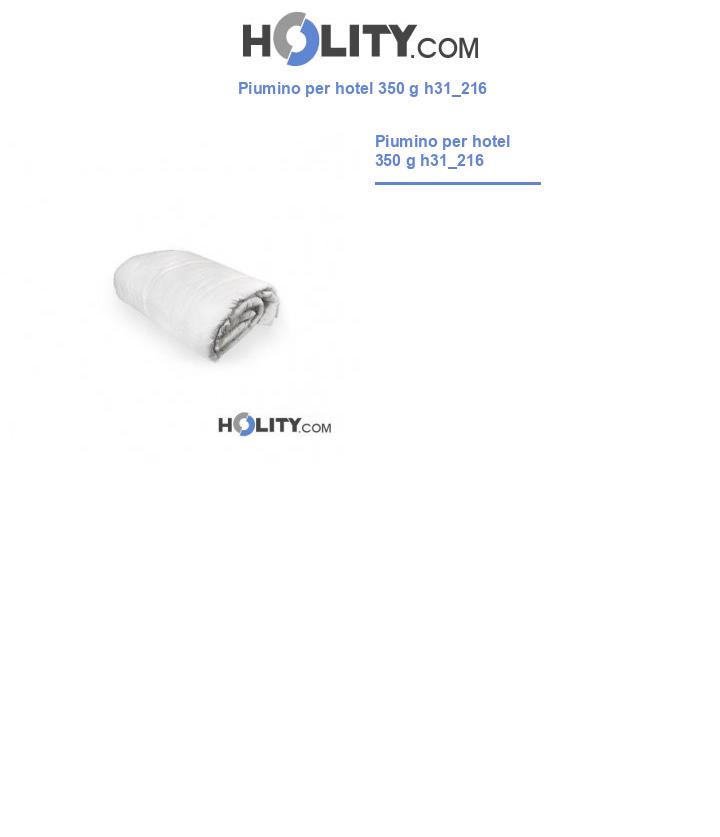 Piumino per hotel 350 g h31_216