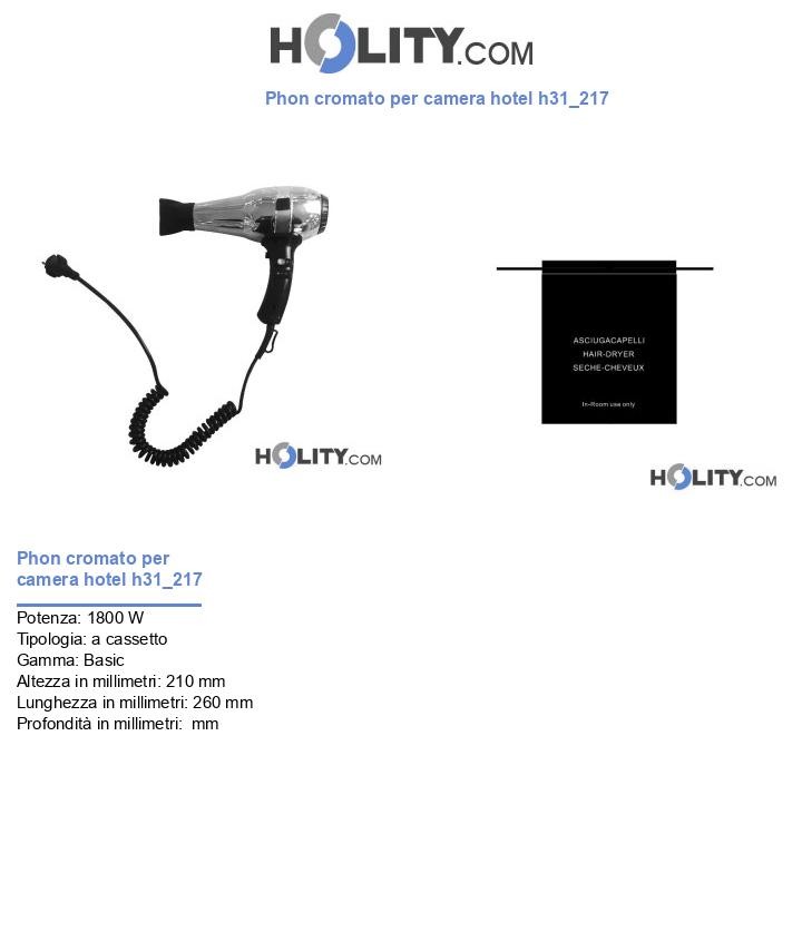 Phon cromato per camera hotel h31_217