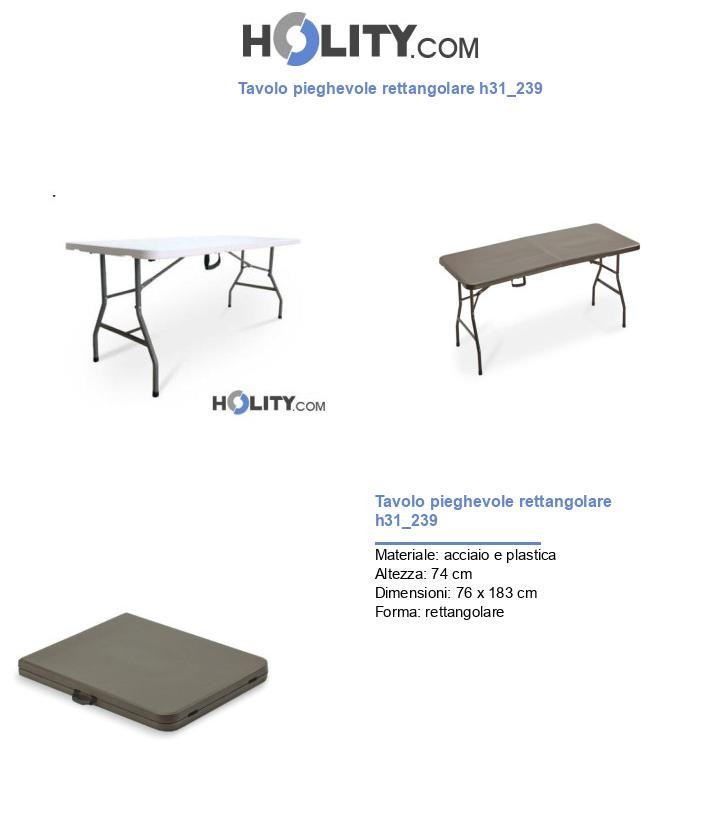 Tavolo pieghevole rettangolare h31_239