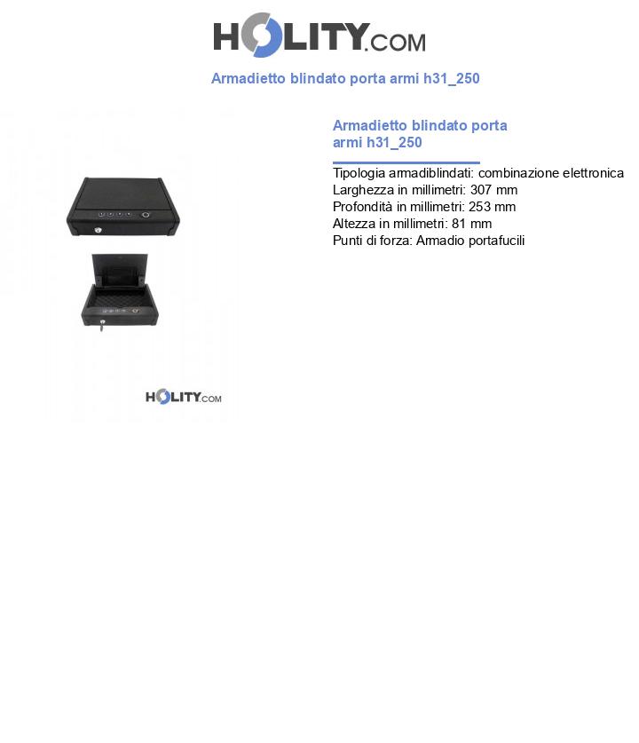 Armadietto blindato porta armi h31_250