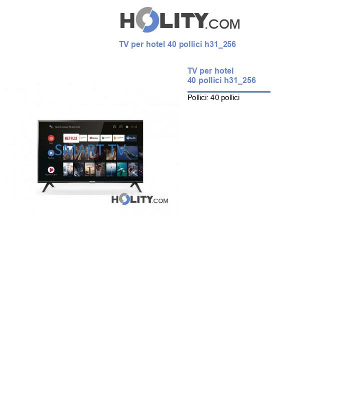 TV per hotel 40 pollici h31_256
