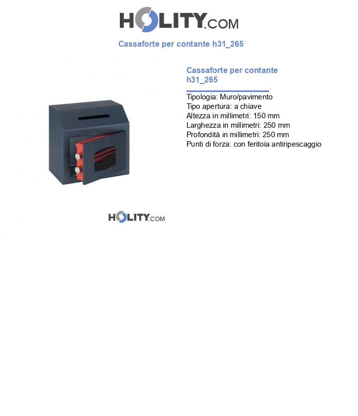 Cassaforte per contante h31_265