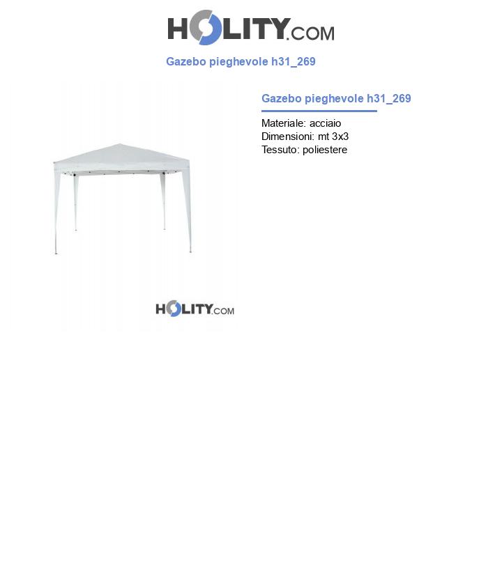 Gazebo pieghevole h31_269