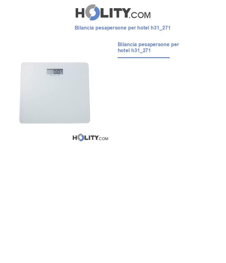 Bilancia pesapersone per hotel h31_271