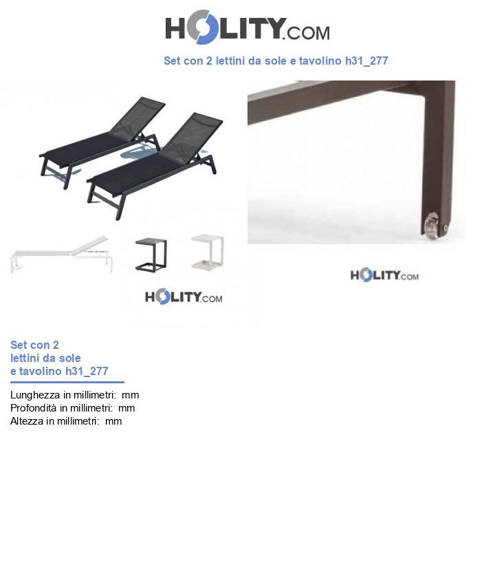 Set con 2 lettini da sole e tavolino h31_277