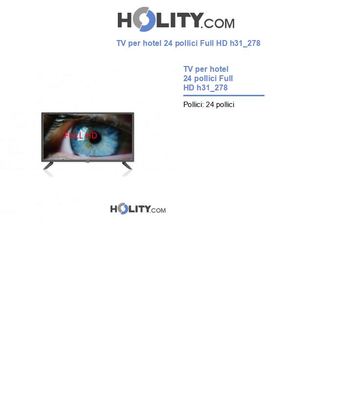 TV per hotel 24 pollici Full HD h31_278