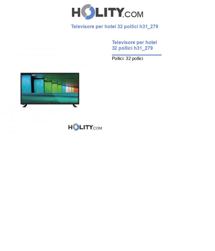 Televisore per hotel 32 pollici h31_279