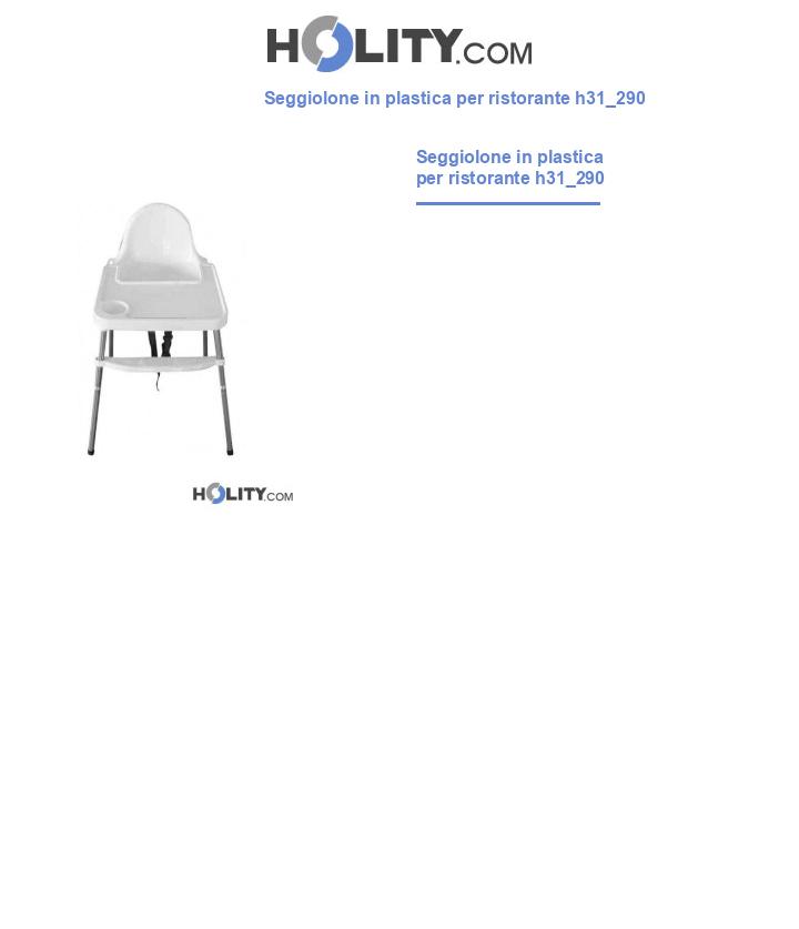 Seggiolone in plastica per ristorante h31_290