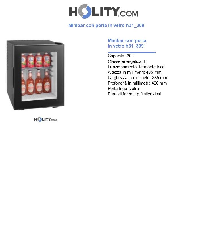 Minibar con porta in vetro h31_309