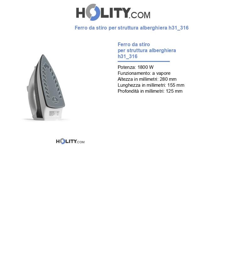 Ferro da stiro per struttura alberghiera h31_316