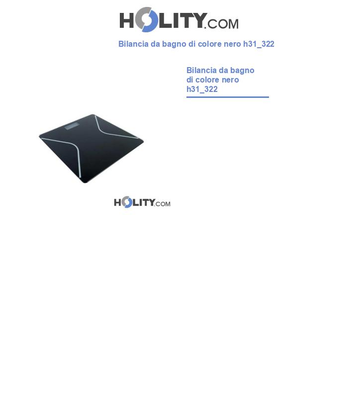 Bilancia da bagno di colore nero h31_322