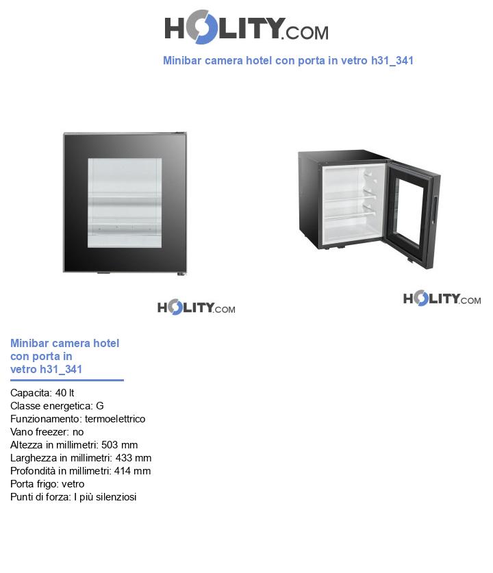 Minibar camera hotel con porta in vetro h31_341