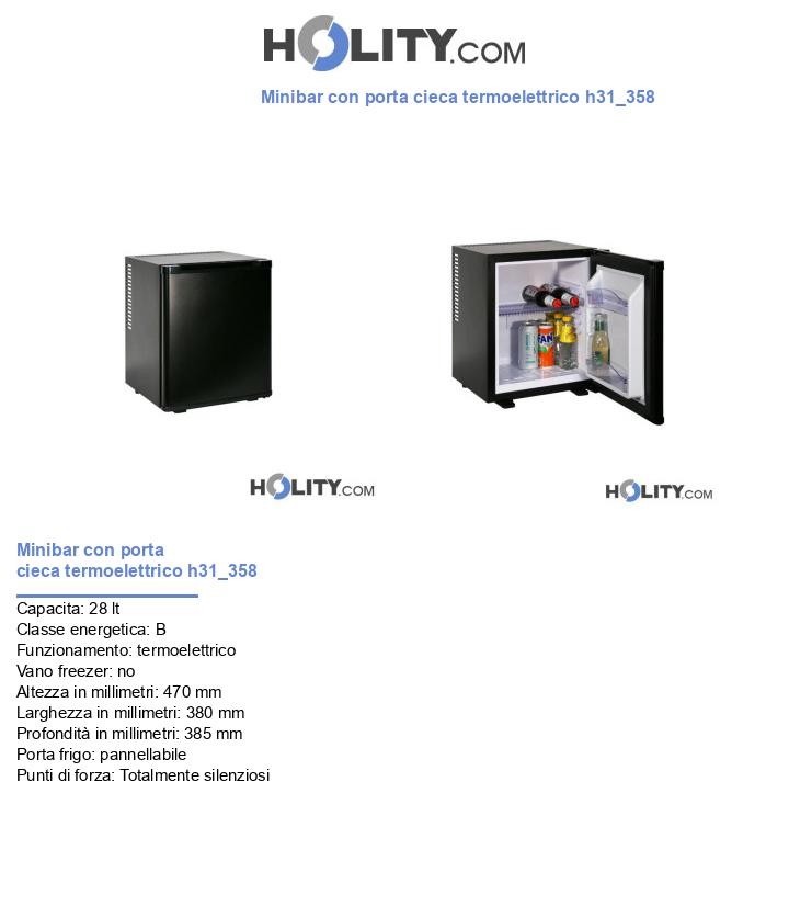 Minibar con porta cieca termoelettrico h31_358