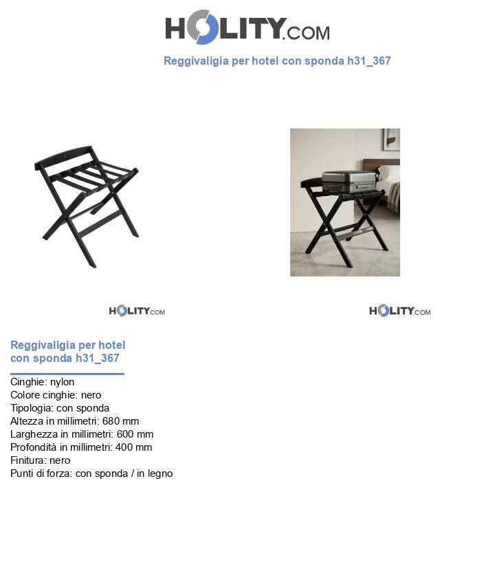 Reggivaligia per hotel con sponda h31_367