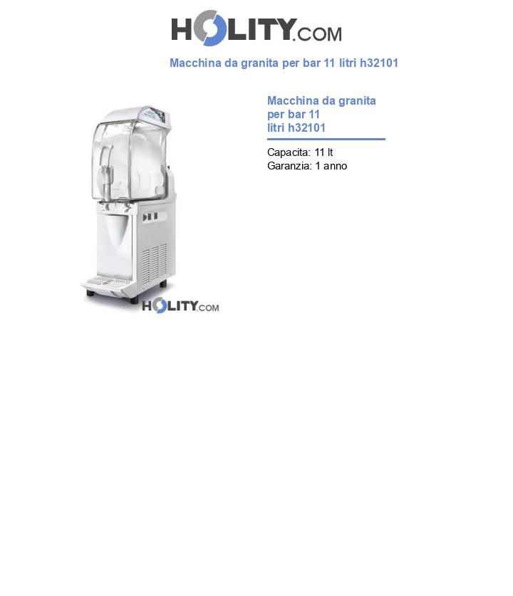 Macchina da granita per bar 11 litri h32101