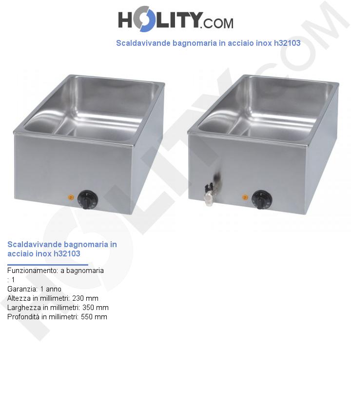 Scaldavivande bagnomaria in acciaio inox h32103