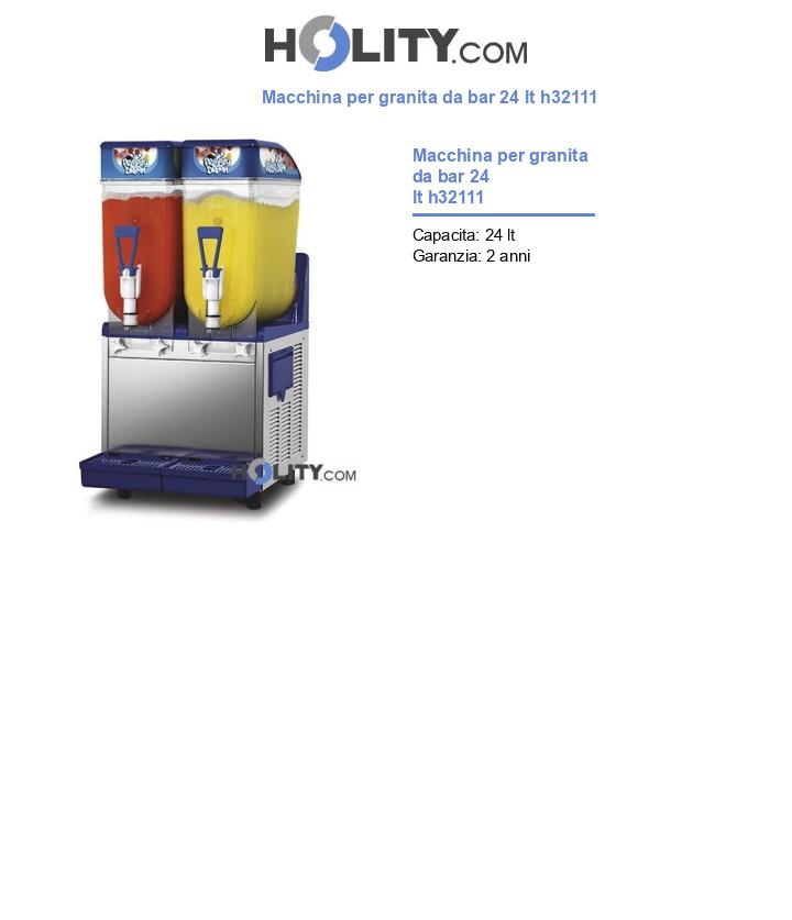 Macchina per granita da bar 24 lt h32111