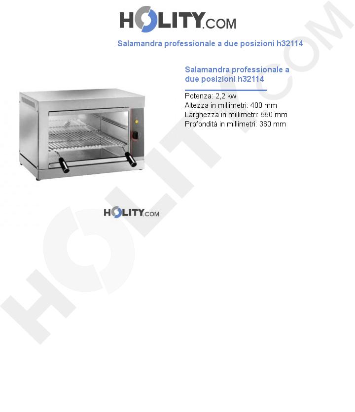Salamandra professionale a due posizioni h32114
