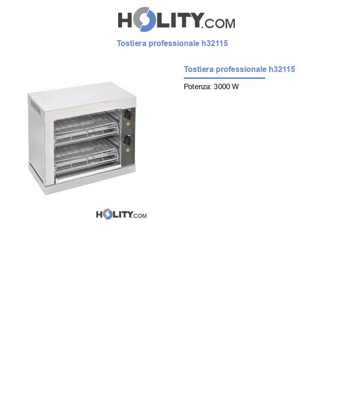 Tostiera professionale h32115