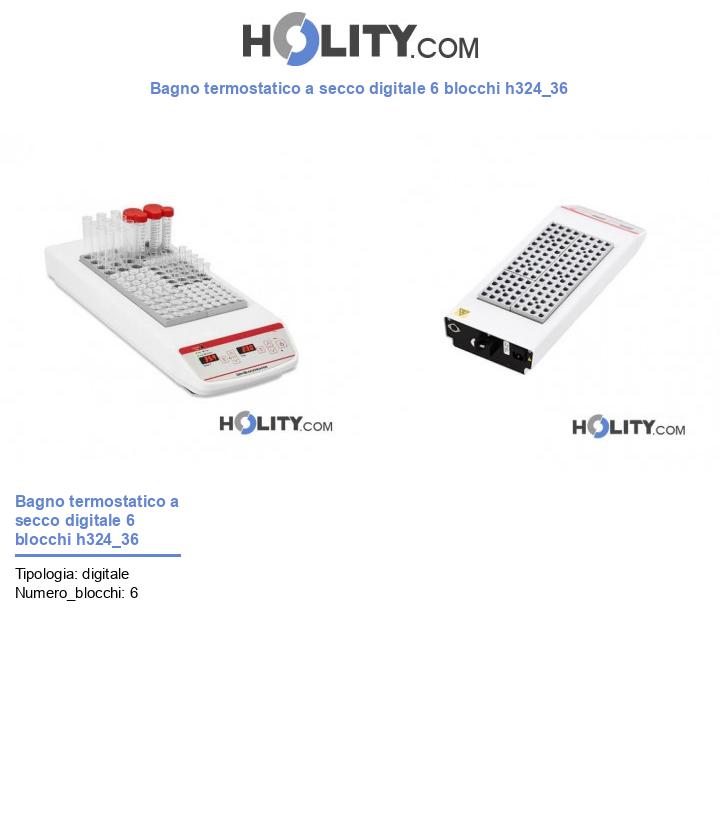Bagno termostatico a secco digitale 6 blocchi h324_36