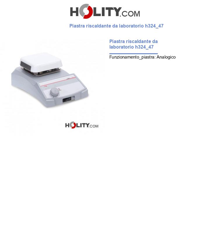 Piastra riscaldante da laboratorio h324_47