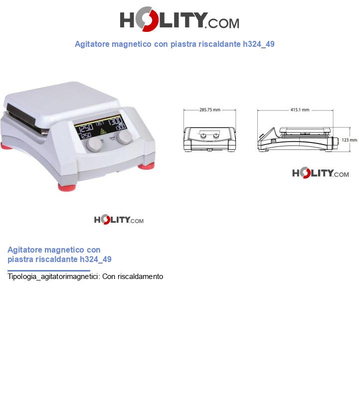 Agitatore magnetico con piastra riscaldante h324_49